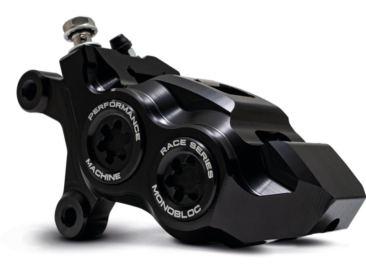 Performance Machine Race Series Monoblock Brake Caliper Black Anodized Billet Bore Caps Black Anodized Front Left Performance Machine Default Title