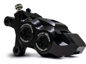 Performance Machine Race Series Monoblock Brake Caliper Black Anodized Billet Bore Caps Black Anodized Front Left Performance Machine Default Title