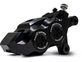 Performance Machine Race Series Monoblock Brake Caliper Black Anodized Billet Bore Caps Black Anodized Front Right Performance Machine Default Title