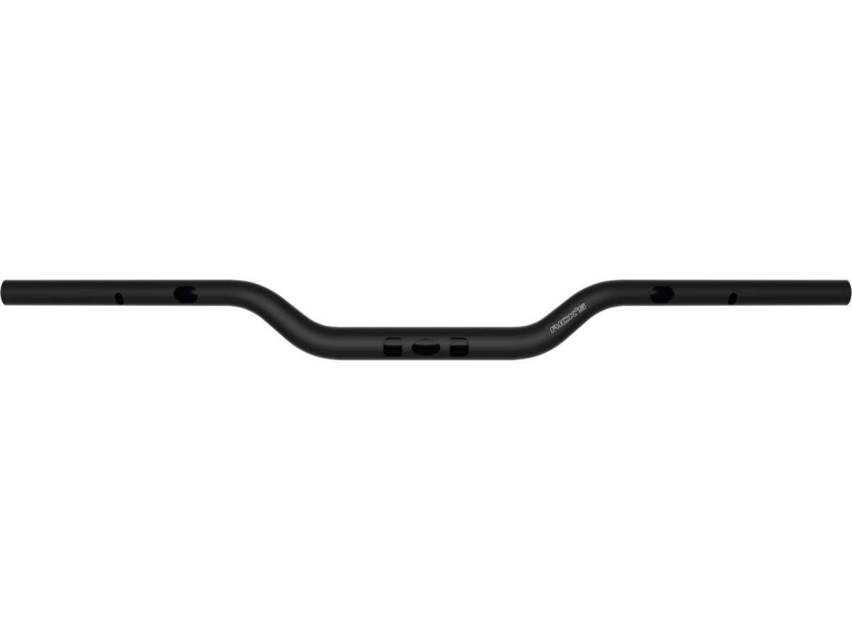 Ricks Motorcycles Tapered From 1 1/4" To 1" Aluminium Handlebar Performance 1 T Moto Bar, Width: 790 Mm 5 Hole Flat Black Anodized Throttle By Wire (Switch Housing Sensor) Ricks Motorcycles