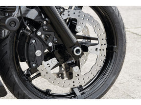 Ricks Motorcycles Oversize Brake Rotor Axial Brake Caliper Adapter For 355mm (14") Rotors Gloss Black Dual Disc Ricks Motorcycles