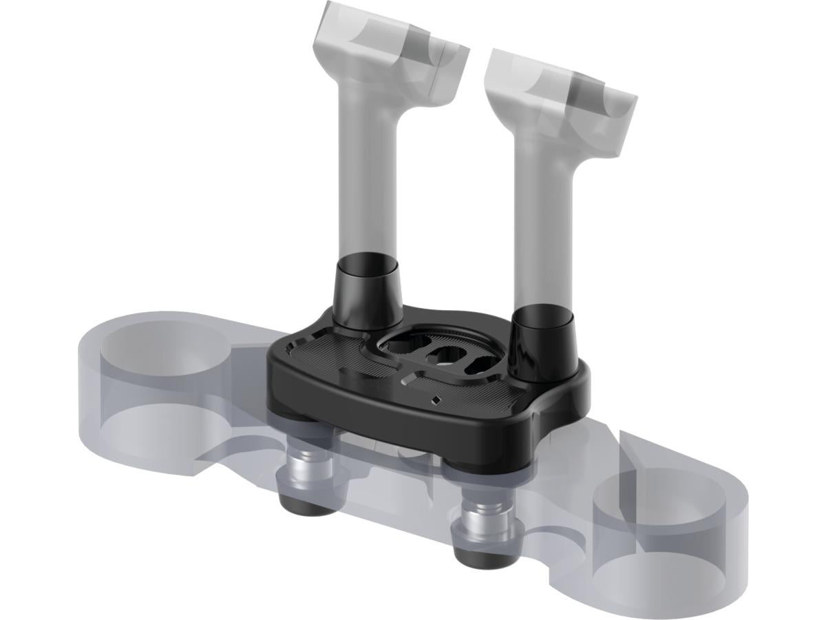 Ricks Motorcycles Reduced Reach Universal Riser Relocation Plate 40 Mm Offset Black Anodized Ricks Motorcycles