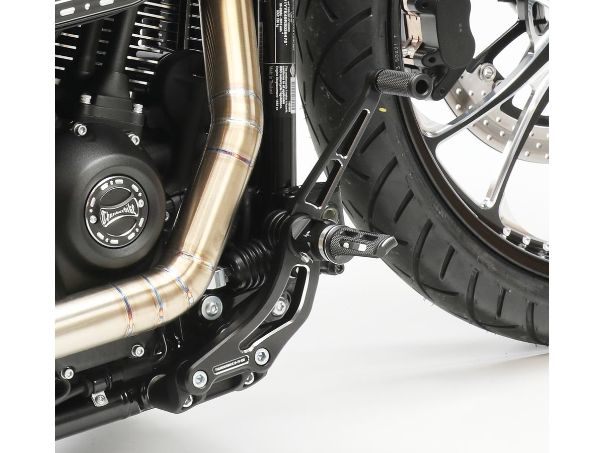 Thunderbike Phantom Mid To Forward Control Conversion Kit For Softail M8 Oe Position Flat Black Thunderbike
