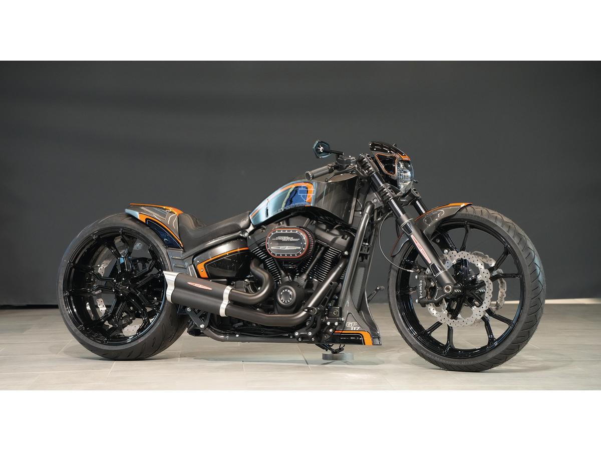 Thunderbike Phantom Mid To Forward Control Conversion Kit For Softail M8 Oe Position Flat Black Thunderbike