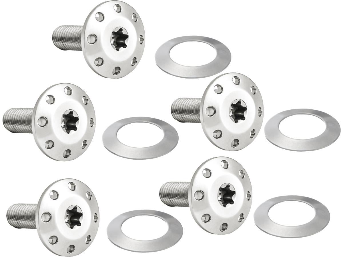 Arlen Ness Titanium Floating Rotor Bolt Kit For Front Brake Discs Polished Arlen Ness Default Title