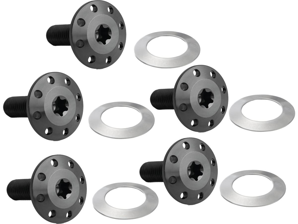 Arlen Ness Titanium Floating Rotor Bolt Kit For Front Brake Discs Black Arlen Ness Default Title