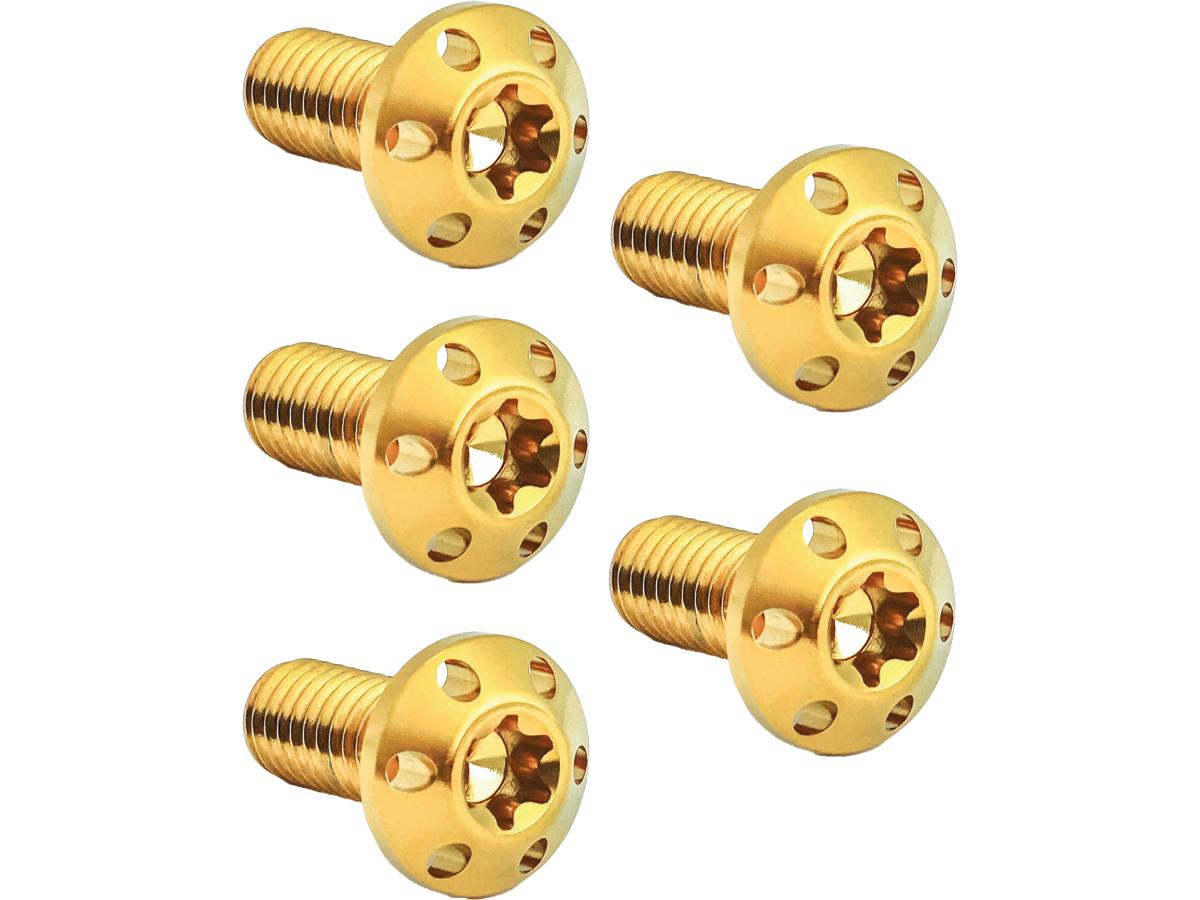 Arlen Ness Titanium Rotor Bolt Kit For Rear Brake Discs, Thread: 3/8" 16 X 1" Gold Arlen Ness Default Title