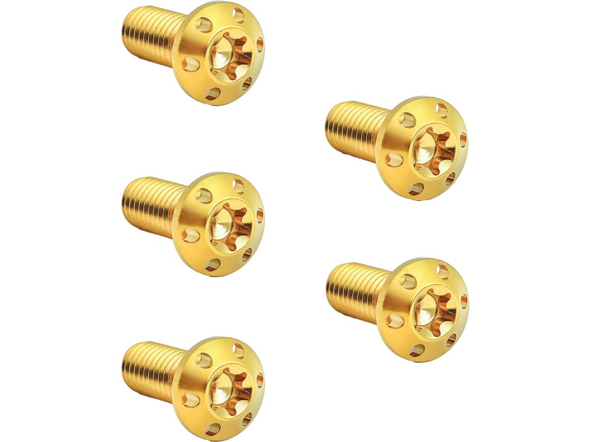 Arlen Ness Titanium Rotor Bolt Kit For Front Brake Discs, Thread: 5/16 18 X 7/8" Gold Arlen Ness Default Title