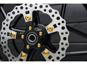 Arlen Ness Titanium Rotor Bolt Kit For Front Brake Discs, Thread: 5/16 18 X 7/8" Gold Arlen Ness