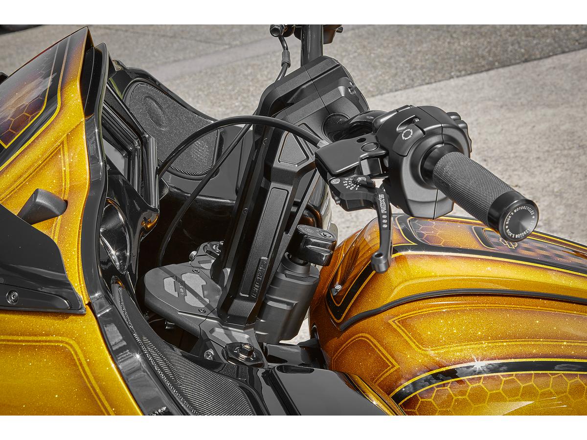 Ricks Motorcycles Club Style Pullback Riser And Performance 3 Triple Tree Kit, Digital Instrument 10" Height, 1 1/4" Clamp Diameter Black Anodized Ricks Motorcycles