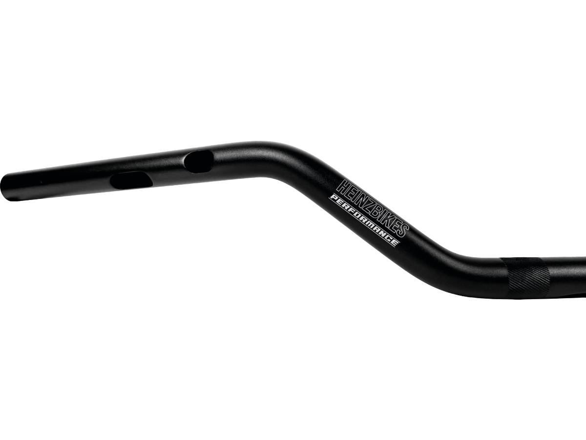 Heinz Bikes Performance Clubstyle Moto Mid Bar Aluminium Handlebar 3 Hole Black Satin 1" Throttle By Wire (Switch Housing Sensor) Heinz Bikes