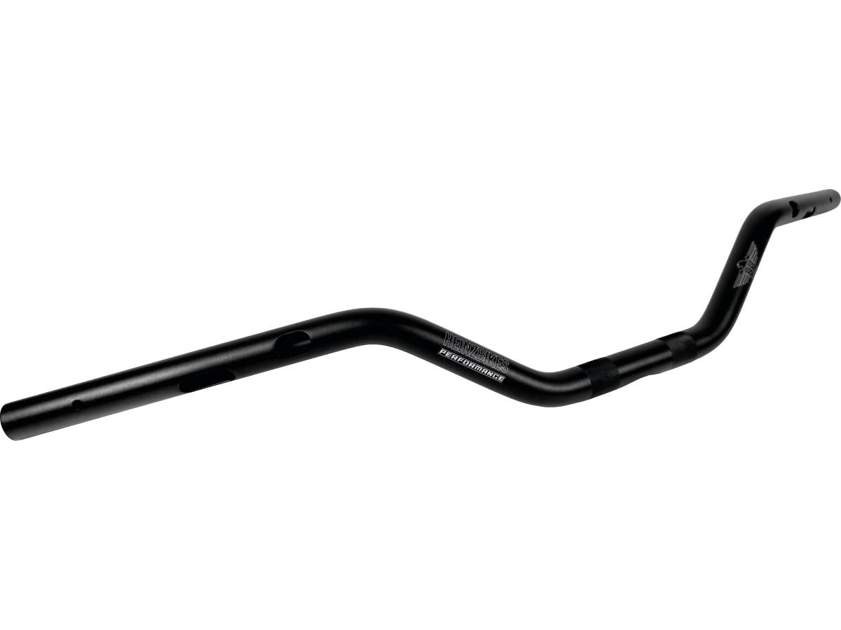 Heinz Bikes Performance Clubstyle Moto Mid Bar Aluminium Handlebar 3 Hole Black Satin 1" Throttle By Wire (Switch Housing Sensor) Heinz Bikes