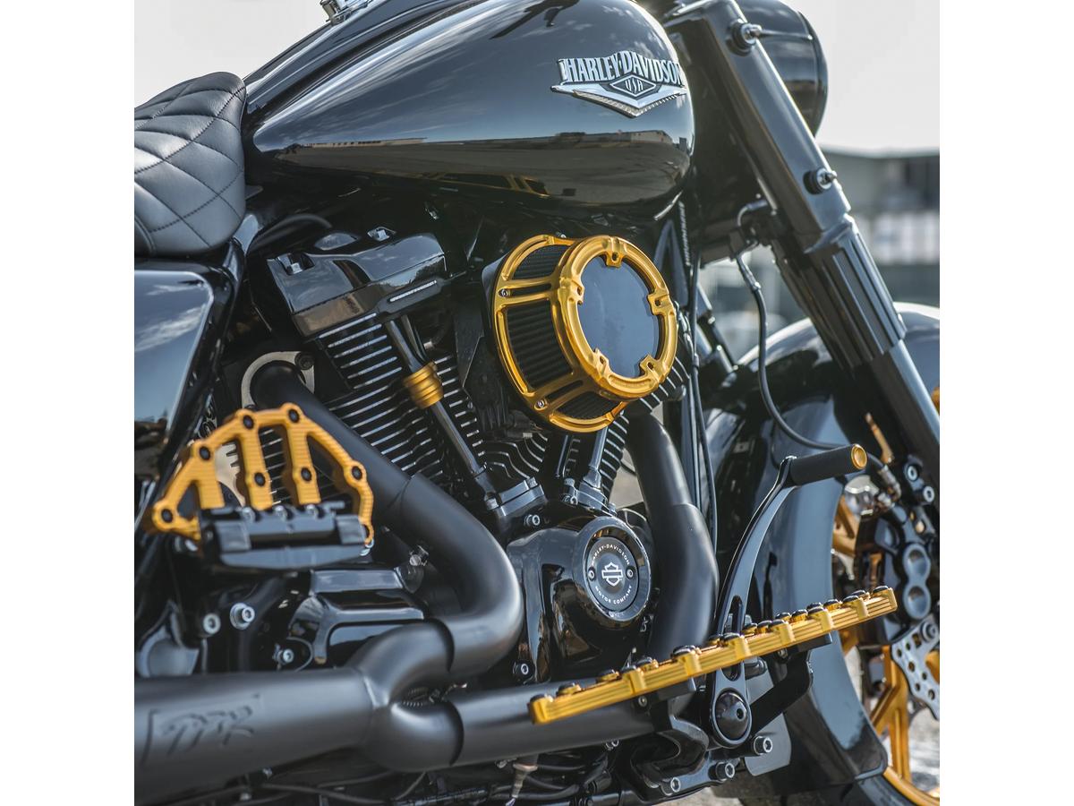 Arlen Ness Method™ Clear Series Air Cleaner Gold Anodized Arlen Ness