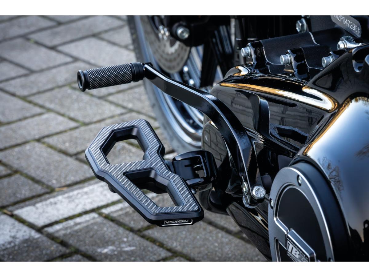 Thunderbike Mini Floorboard Footpeg Set Black Satin Thunderbike