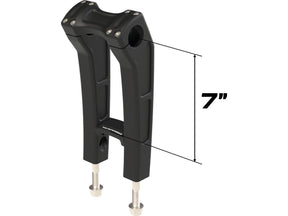 Thunderbike Clubstyle Riser Kit Height: 7", For 1 1/4" Handlebar, No Instrument Black Satin 1 1/4" Thunderbike