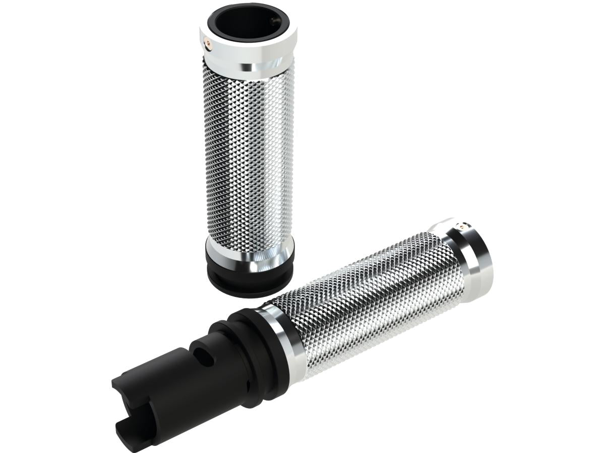 Thunderbike Base Grips Aluminium Satin 1" Throttle By Wire (Switch Housing Sensor) Thunderbike Default Title