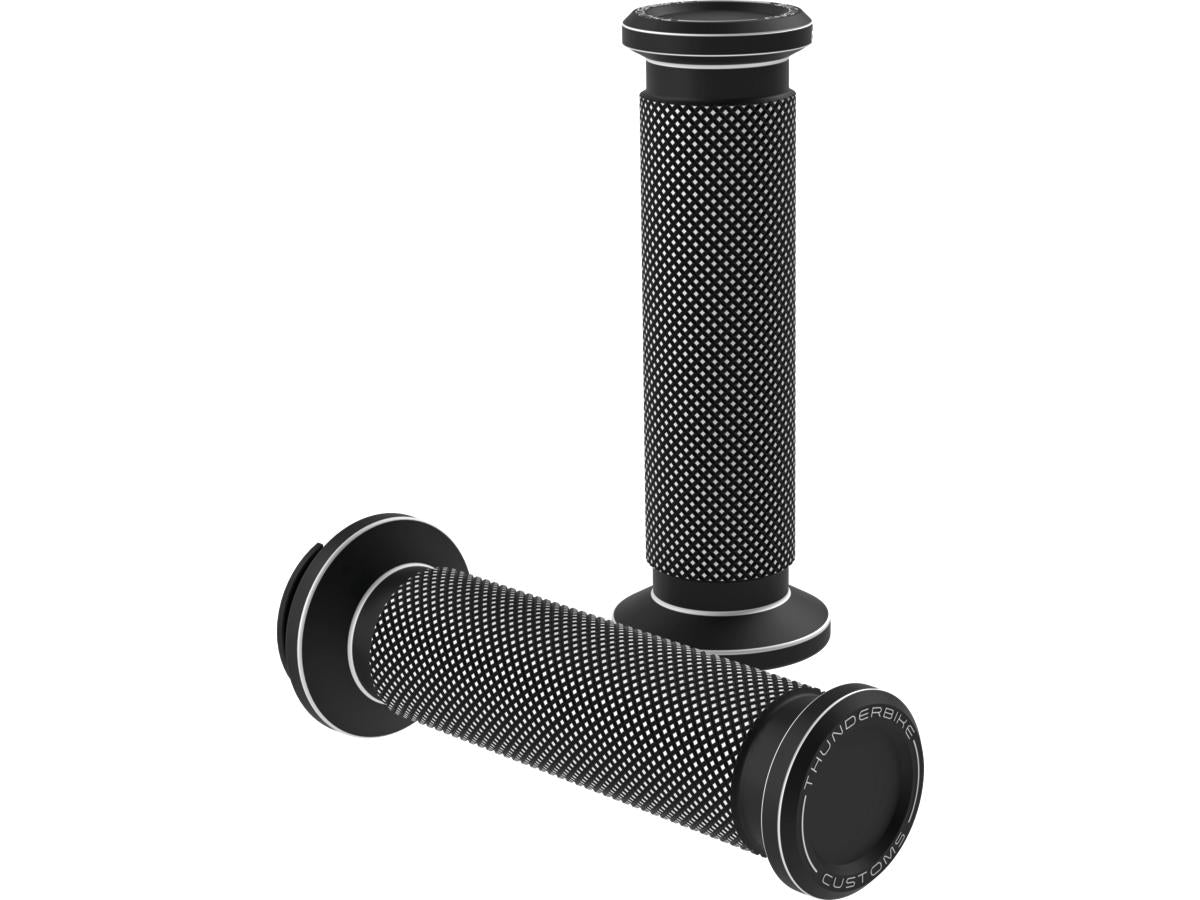 Thunderbike Sp S Grips Sp S Grip Toppers With Thunderbike Logo Bi Color Satin 7/8" Throttle By Wire Thunderbike Default Title