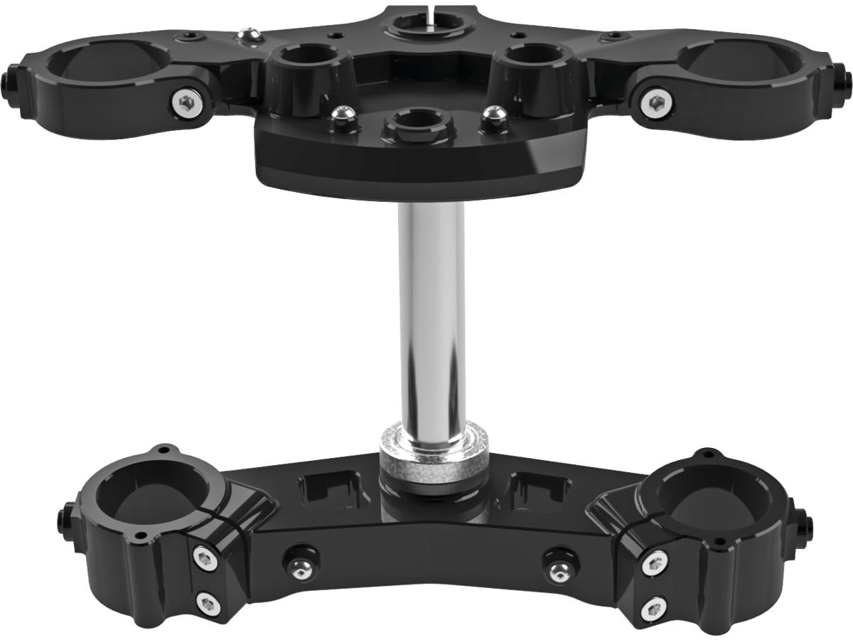 Thunderbike Shark 4° Triple Tree For Helix Touring Models For Oe Inverted Fork Black Anodized Thunderbike Default Title