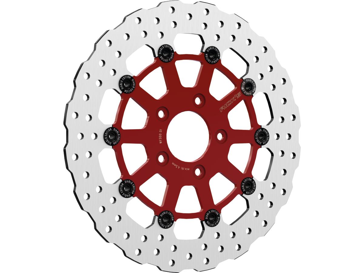 Ricks Motorcycles El Diabolo (Steve) Design Floating Brake Disc Red Inner Carrier 11,5" Front Ricks Motorcycles Default Title
