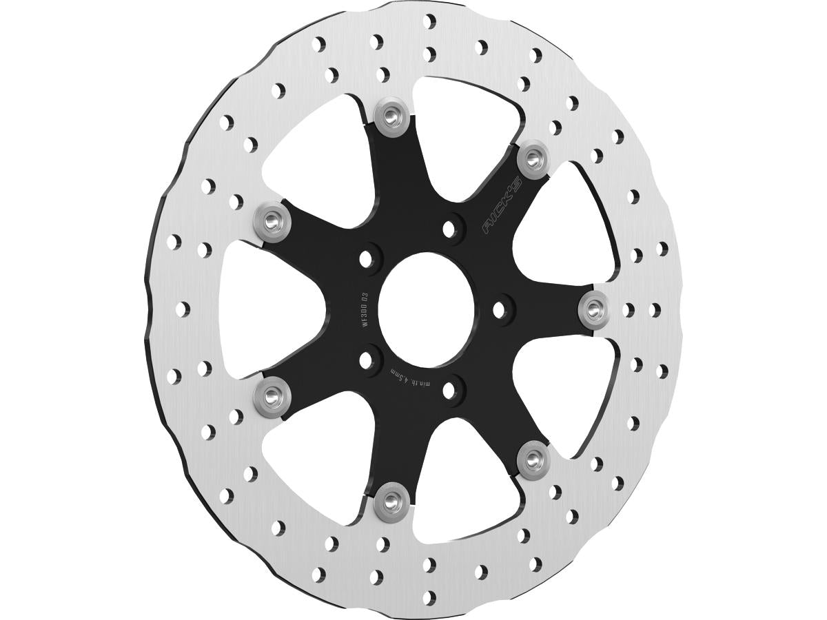 Ricks Motorcycles Seven Sins Wave Design Floating Brake Disc Black Inner Carrier 11,5" Front Ricks Motorcycles Default Title