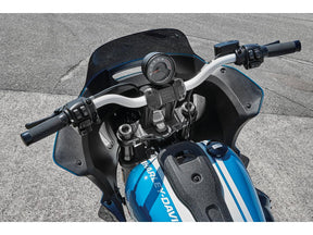 Ricks Motorcycles Club Style Pullback Riser Kit For Top Mount Round Speedometer 7" Height, 1 1/4" Clamp Diameter Black Anodized Ricks Motorcycles
