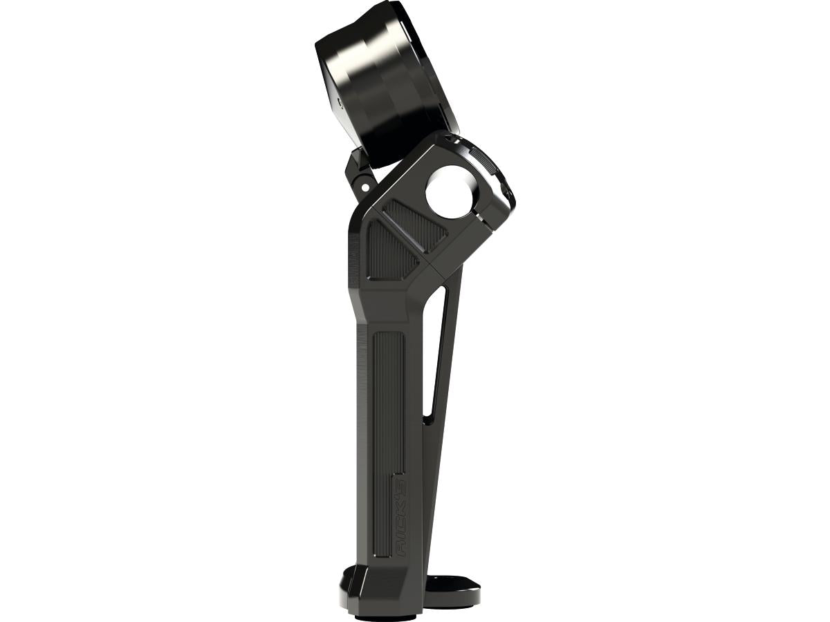 Ricks Motorcycles Club Style Pullback Riser Kit For Top Mount Round Speedometer 7" Height, 1 1/4" Clamp Diameter Black Anodized Ricks Motorcycles