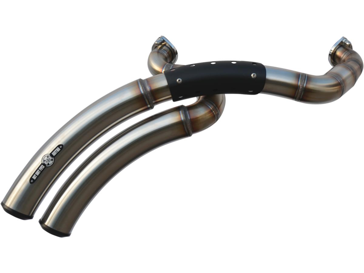 Bsl Rainbow Down Under Exhaust System , Raw Smooth Heat Shield, Polished Smooth End Cap, Bsl