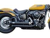 Bsl Top Chopp Staggered Exhaust System , Black Smooth Heat Shield, Black Smooth Endcap, Black 70 Mm Bsl Default Title