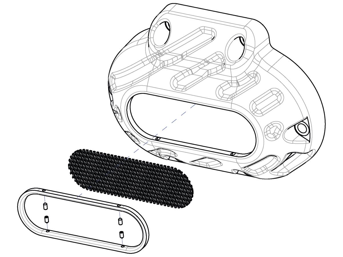 Rwt Power Mesh Transmission Side Cover Rwt Power Transmission Side Cover, Frame Raw, Mesh Red Raw Rwt Power