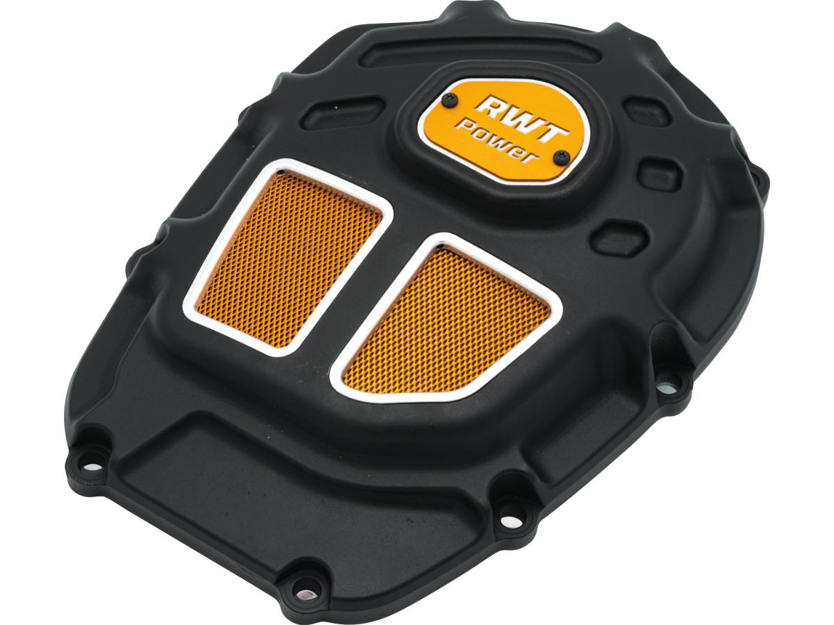 Rwt Power Mesh Cam Cover Frame Raw, Mesh Orange Black Powder Coated Rwt Power