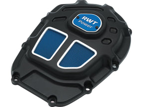 Rwt Power Mesh Cam Cover Frame Raw, Mesh Blue Black Powder Coated Rwt Power