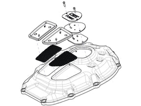 Rwt Power Mesh Cam Cover Frame Black, Mesh Black Black Powder Coated Rwt Power