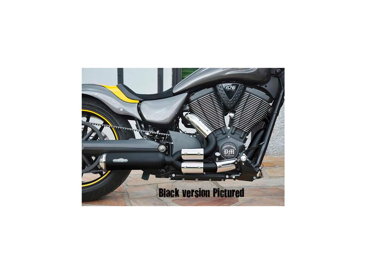 Pm American Cycles Bomb Exhaust For Low Rider Models Polished Pm American Cycles Default Title