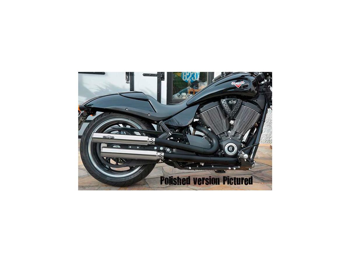 Pm American Cycles Hole Slip On Muffler Black Pm American Cycles Default Title