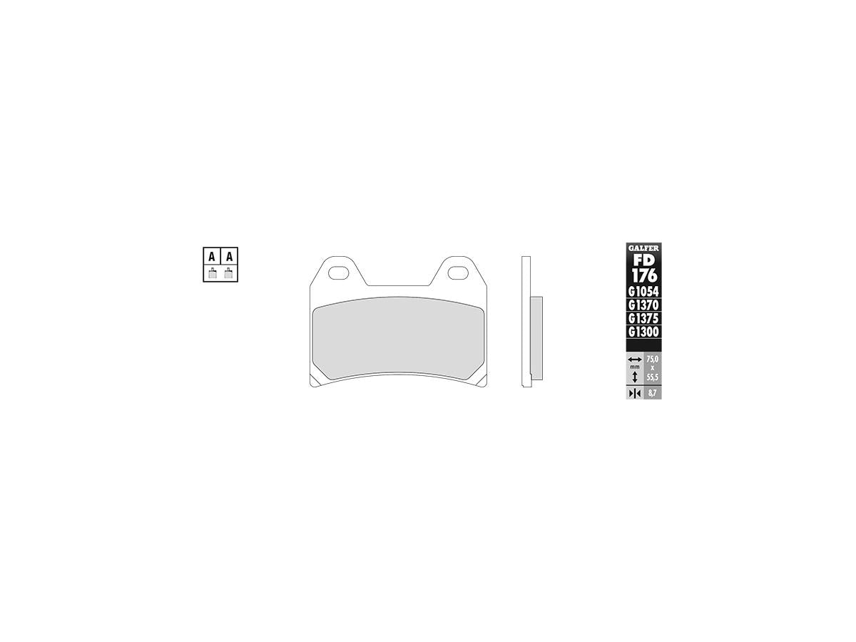 Galfer Sintered G1370 Brake Pads Sinter Front Galfer Default Title