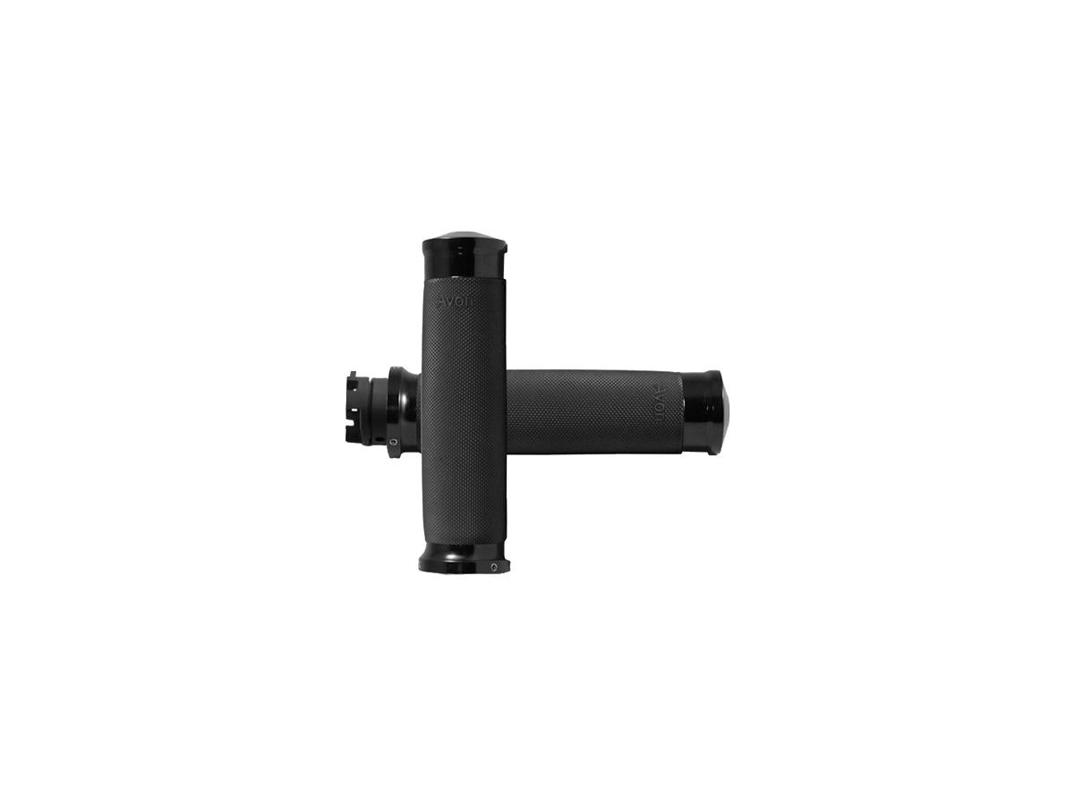 Avon Performance Grips Custom Contour Grips Black Rubber Black 7/8" Anodized Throttle By Wire Avon Grips Default Title