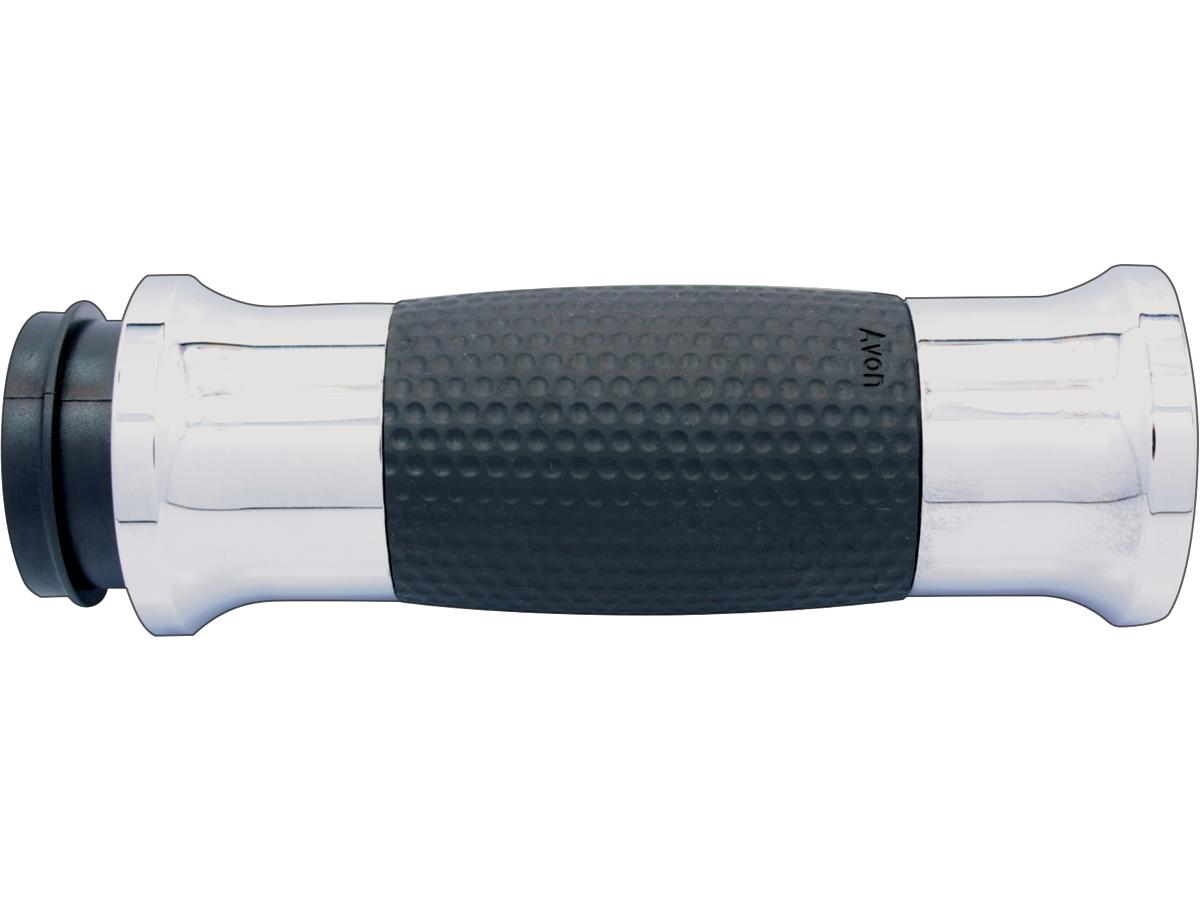 Avon Performance Grips Air Gel Grips Black Rubber Chrome 7/8" Throttle By Wire Avon Grips Default Title
