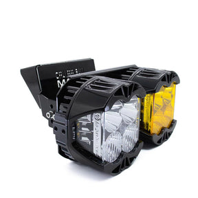 A10 Moto 08 17 Dyna Fat Bob Dual Lp4 Lighting Combo Kit For Memphis Shades 7401 A10 Moto