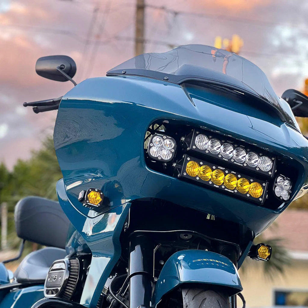 A10 Moto 2015 2023 Road Glide Baja Designs Onx6+ Lighting Combo Kit A10 Moto Bracket Only