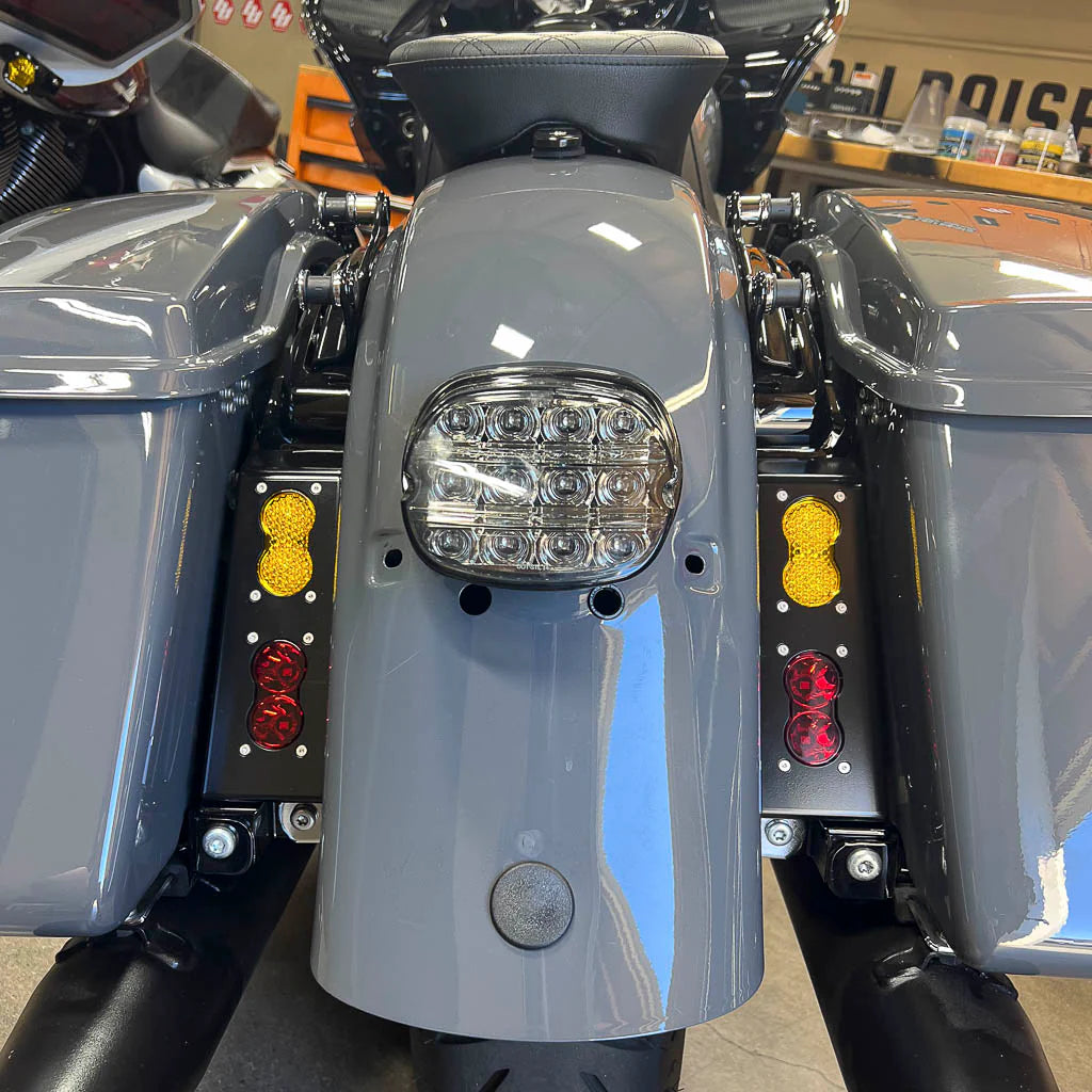 A10 Moto 14 23 Touring Dual S2 Stealth Tail Light Bracket Combo Kit A10 Moto Brackets Only