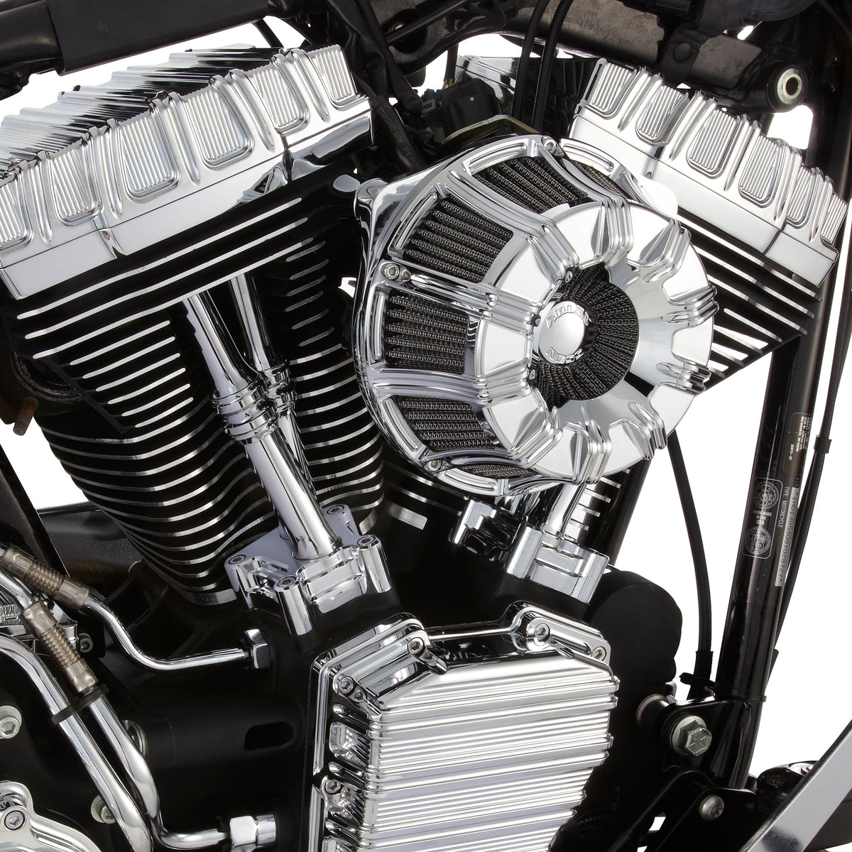 10-Gauge® Inverted Series Air Cleaner, Chrome - 24+ Touring Air Cleaner Arlen Ness