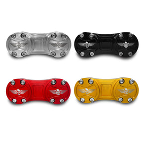 12" Clubstyle Straight Riser With 1 1/4" Clamping Area, Silver & Red Risers Heinz Bikes