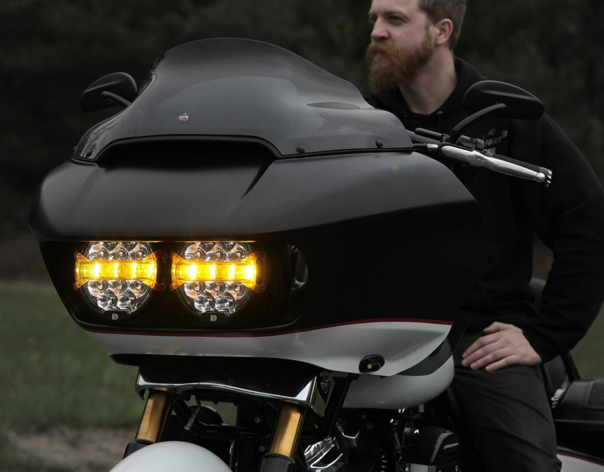 D14 Destroyer LED Headlight Upgrade Kit - 14-23 Road Glide Headlight Denali Electronics