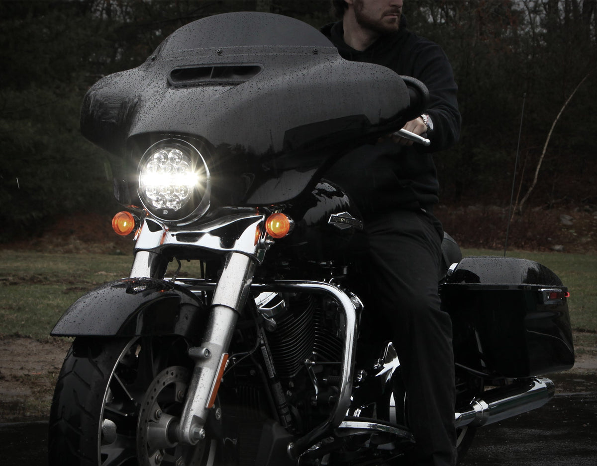 D14 Destroyer LED Headlight Upgrade Kit - 14-23 Street Glide Headlight Denali Electronics