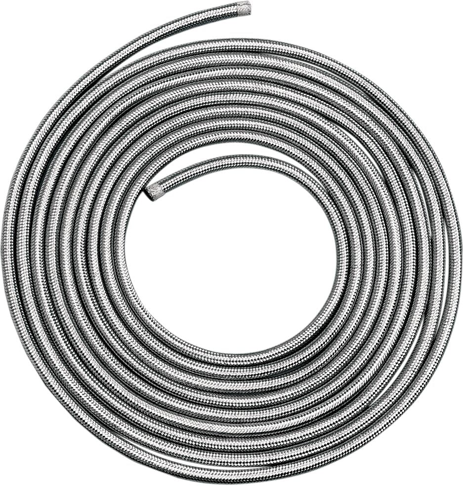 Drag Specialties 1/4 Stl Braid Line 6 Ft Oil Line Drag Specialties