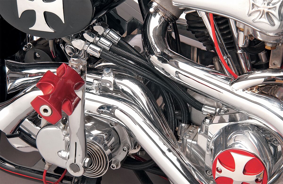 Drag Specialties 3/8 Black Braid Line 6' Oil Line Drag Specialties