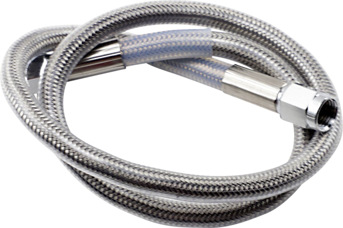 Drag Specialties 23 Univ Ss Clear Coat Dot BRAKE LINES-HOSES-STAINLESS ST Drag Specialties