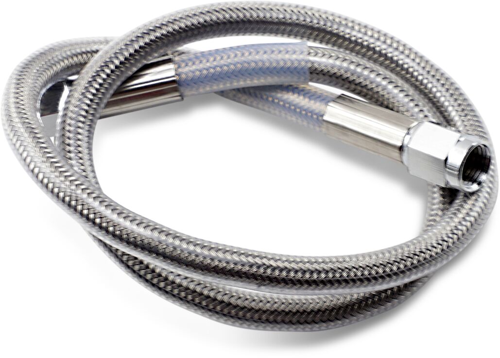 Drag Specialties 23 Univ Ss Clear Coat Dot BRAKE LINES-HOSES-STAINLESS ST Drag Specialties
