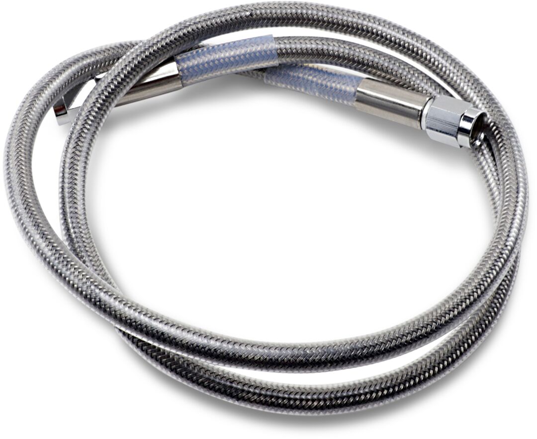 Drag Specialties 34 Univ Ss Clear Coat Dot BRAKE LINES-HOSES-STAINLESS ST Drag Specialties