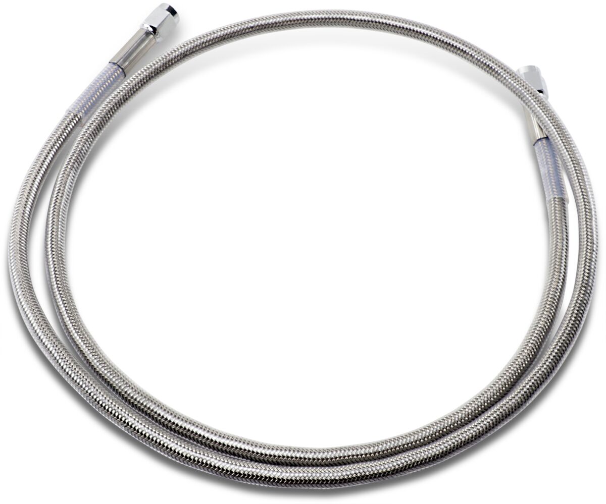 Drag Specialties 44 Univ Ss Clear Coat Dot BRAKE LINES-HOSES-STAINLESS ST Drag Specialties